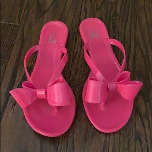 Hot Pink Bow Sandals